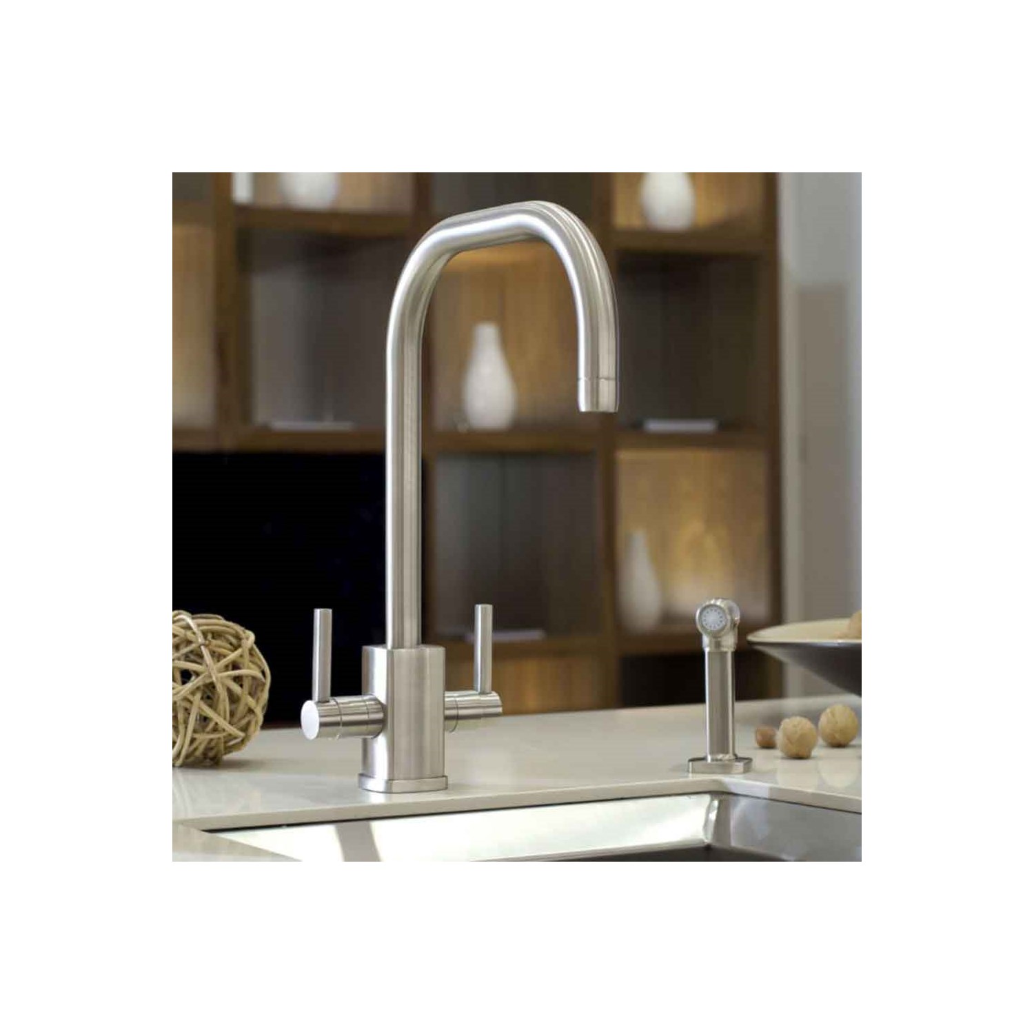Perrin & Rowe Rubiq 4310 With Rinse Kitchen Tap - View #3